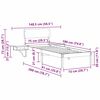 vidaXL Sängram med huvudgavel Vit 75 x 190 cm Massiv furu