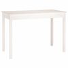vidaXL Matbord vit 110x55x75 cm massivt furutr&auml;