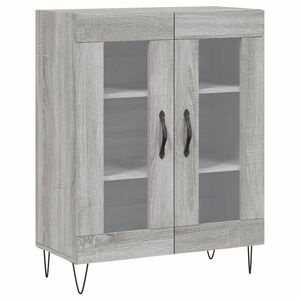 vidaXL Sk&auml;nk gr&aring; sonoma 69,5x34x90 cm konstruerat tr&auml;