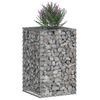 vidaXL Gabion upph&ouml;jd s&auml;ng Silver 50 x 50 x 80 cm Galvaniserat St&aring;l