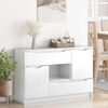 vidaXL Sideboard H&ouml;gblanka vita 100 x 30 x 65,6 Konstruerat tr&auml;
