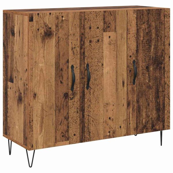 vidaXL Sideboard Gammalt tr&auml; 90 x 32,5 x 80 cm Konstruerat tr&auml;
