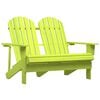 vidaXL Adirondackstol 2-sits massivt grantr&auml; gr&ouml;n
