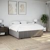 vidaXL S&auml;ngram utan madrass taupe 200x200 cm tyg
