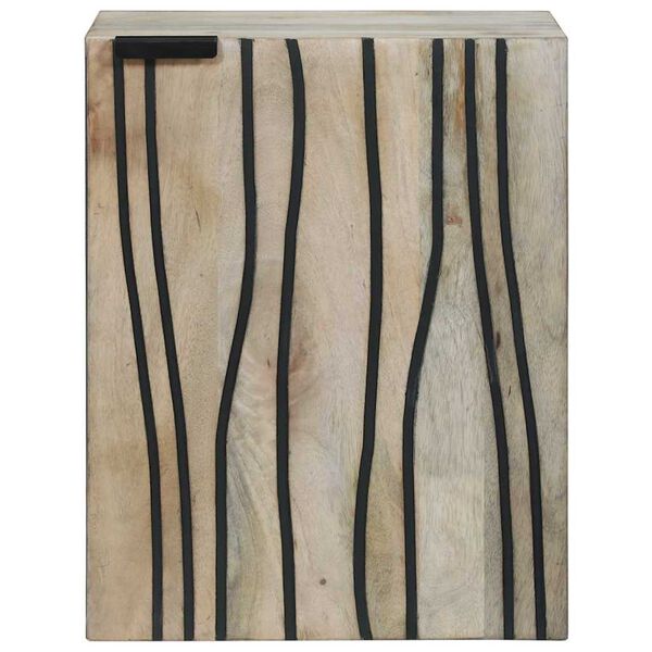 vidaXL Badrumssk&aring;p med handfat Vit 38 x 33,5 x 48 cm Konstruerat tr&auml;