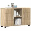 vidaXL Sideboard med hylla FLORIN Sonoma-ek 88,5 x 30,5 x 55,5 cm