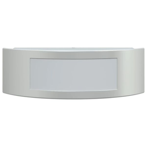 vidaXL Utomhusvägglampor 2 st silver rostfritt stål