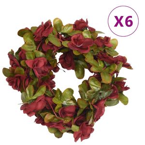 vidaXL Blomstergirlanger 6 st vinr&ouml;d 250 cm