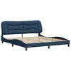 vidaXL Bed Frame without Mattress "Hvar" Blue 180x200 cm Fabric