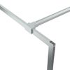 vidaXL Duschv&auml;gg silver 115x195 cm halvfrostat ESG-glas