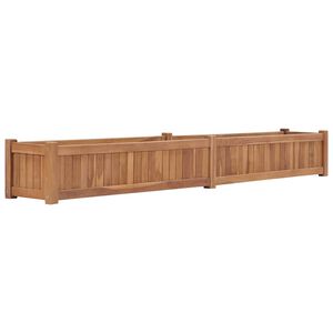 vidaXL Odlingsl&aring;da upph&ouml;jd 200x30x25 cm massivt teaktr&auml;