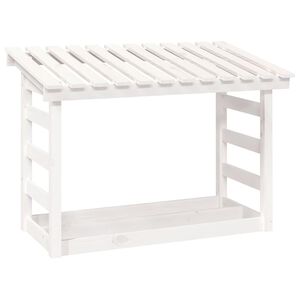 vidaXL Vedst&auml;ll vit 108x64,5x78 cm massiv furu