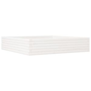 vidaXL Odlingsl&aring;da vit 110x110x23 cm massiv furu