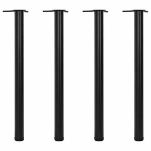 vidaXL H&ouml;jdjusterbara bordsben 4 st 870 mm svart
