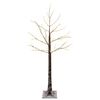 vidaXL Sn&ouml;t&auml;ckt LED-julgran Brun 22 x 22 x 120 cm Plast 174 LED-lampor