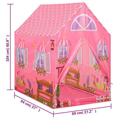 vidaXL Lektält för barn rosa 69x94x104 cm
