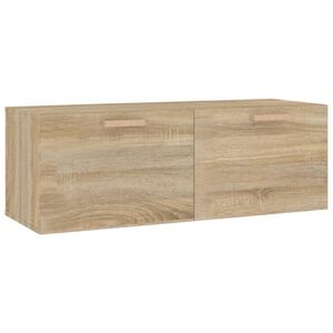 vidaXL V&auml;ggsk&aring;p sonoma-ek 100x36,5x35 cm konstruerat tr&auml;