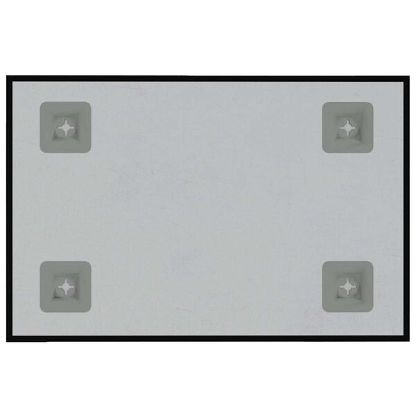 vidaXL Väggmonterad magnettavla svart 40x30 cm härdat glas