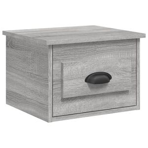 vidaXL V&auml;ggmonterade s&auml;ngbord gr&aring; sonoma 41,5x36x28 cm