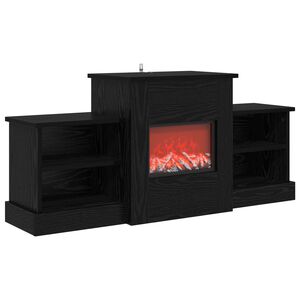 vidaXL Elektrisk eldstad Svart ek 110 x 30 x 50 cm Konstruerat tr&auml;