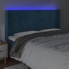 vidaXL S&auml;nggavel LED m&ouml;rkbl&aring; 203x16x118/128 cm sammet