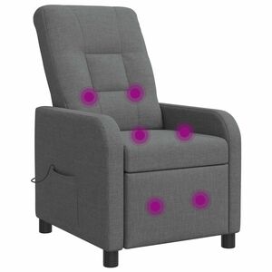 vidaXL Massagef&aring;t&ouml;lj M&ouml;rkgr&aring; Tyg