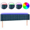 vidaXL S&auml;nggavel LED m&ouml;rkbl&aring; 203x16x78/88 cm sammet