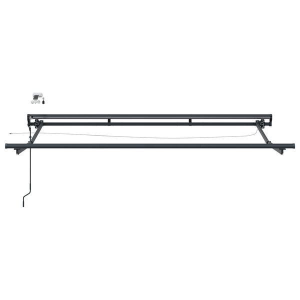 vidaXL Elmarkisram med LED-lampor Antracit 3 x 2 m Aluminium