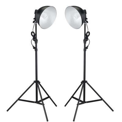 vidaXL Fotostudio med studiolampa, bakgrund och reflexskärm