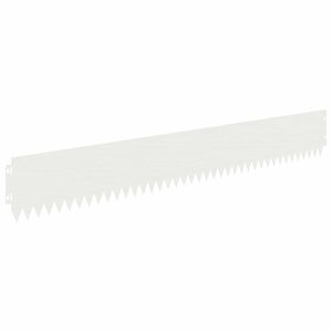 vidaXL Kant f&ouml;r gr&auml;smatta 30 pcs 103 x 15 cm St&aring;l Vit