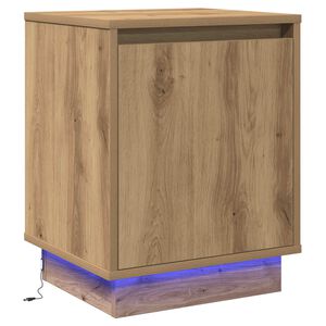 vidaXL Nattduksbord Artisan Ek 39 x 34,5 x 50 cm Konstruerat tr&auml;
