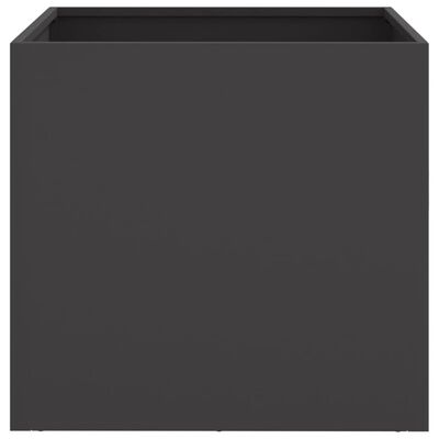 vidaXL Odlingslådor 2 st svart 49x47x46 cm kallvalsat stål