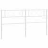 vidaXL Ers&auml;ttningsgavel metall vit 200 cm