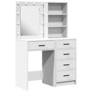 vidaXL Smyckebord 2 st Vit 50 x 41 x 135 cm Konstruerat tr&auml;