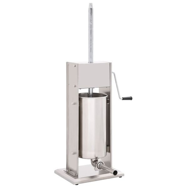 vidaXL Manuell korvstoppare 15 L rostfritt stål