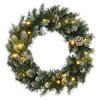 vidaXL Julkrans med lysdioder gr&ouml;n 60 cm PVC