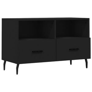 vidaXL Tv-b&auml;nk svart 80x36x50 cm konstruerat tr&auml;