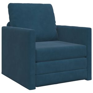 vidaXL Soffs&auml;ng Bl&aring; 74 x 77 x 81 cm Sammet