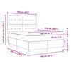 vidaXL LED Box S&auml;ng med madrass med huvudgavel Svart 160 x 200 cm tyg