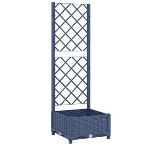vidaXL Tr&auml;dg&aring;rdskruka med spalj&eacute; bl&aring;gr&aring; 40x40x121,5 cm PP
