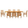 vidaXL Tr&auml;dg&aring;rdsm&ouml;belset 9 pcs Brun Massivt teaktr&auml;