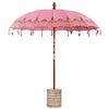 vidaXL Balinesiskt paraply med bas Rosa &Oslash; 210-220 cm