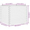 vidaXL Odlingslåda 80x80x72 cm vit massiv furu