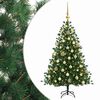 vidaXL Konstgjord julgran med julkulor 150 cm 150 LED-lampor Varmvit