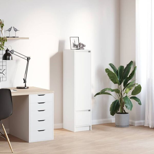 vidaXL Highboard vit 29,5x34x119,5 cm konstruerat tr&auml;