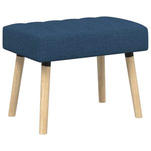 vidaXL Kanalstoppad B&auml;nk Bl&aring; 60 x 40 x 45 cm Tyg