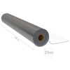 vidaXL Bordsskydd rulle transparent 0,9x15 m 1,6 mm PVC