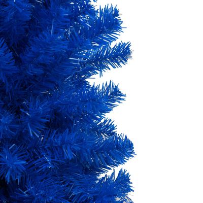vidaXL Belyst plastgran med kulor blå 180 cm PVC