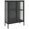 vidaXL Sk&auml;nk svart 75x35x105 cm glas och st&aring;l