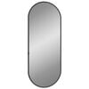 vidaXL V&auml;ggspegel svart 50x20 cm oval